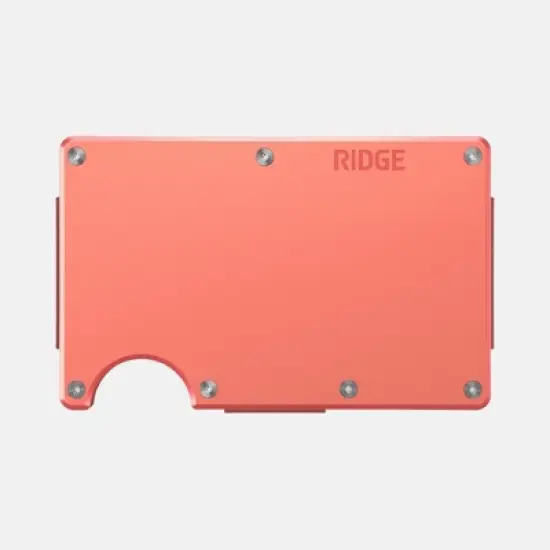 Ridge Wallet - Coral - Cash Strap image {11}