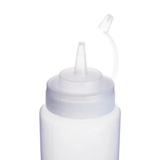Stockroom Plus 6 Pack 24 oz Plastic Condiment Squeeze Bottles with Caps, Empty Squirt Bottles for Ketchup, Mustard, Sauces image {5}