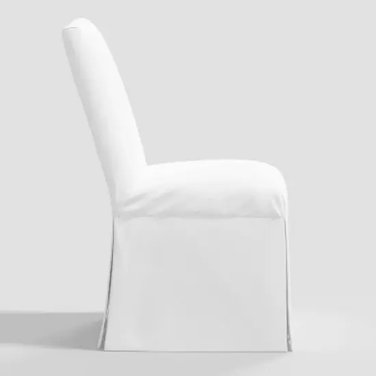 Samy Skirted Slipcover Dining Chair Twill White - Threshold&trade; image {2}