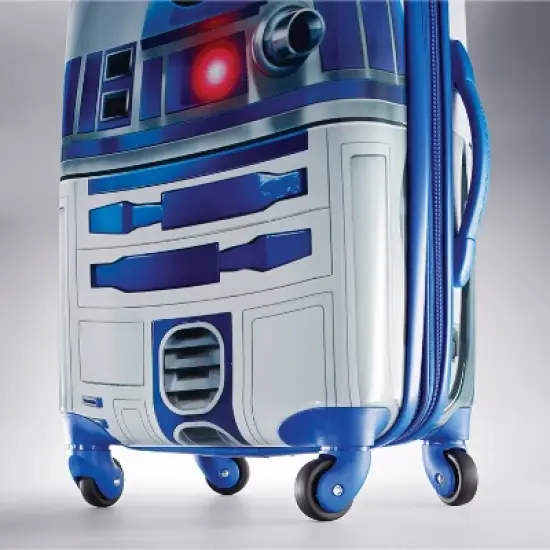 American Tourister Star Wars R2-D2 Hardside Carry On Spinner Suitcase - Silver/Royal Blue image {2}
