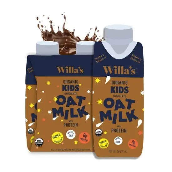 Willa's Organic Non-Dairy Oat Kids Milk - 4pk image {9}