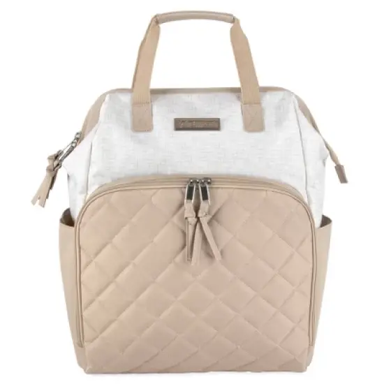 Baby Essentials Quilted Frame Diaper Backpack - Neutral image {12}