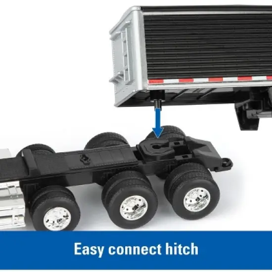 ERTL 1/32 Gray Freightliner 122SD Semi with Grain Trailer 47361 image {2}