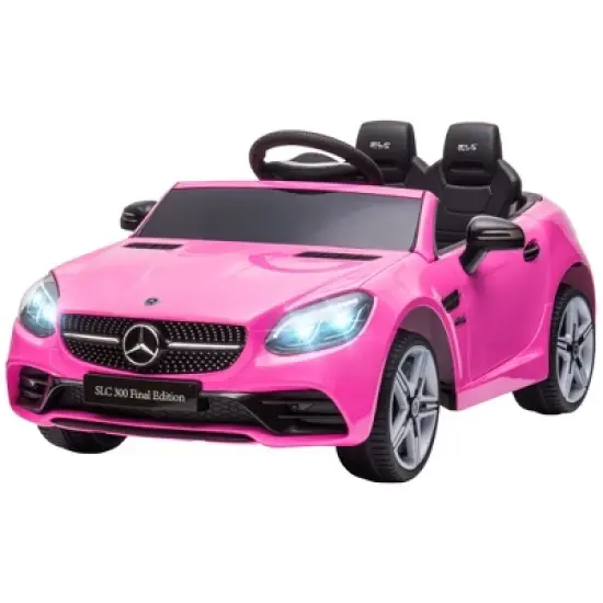 Aosom 12V Kids Electric Ride On Car with Parent Remote Control, Two Motors, 2 Speeds, Music, LED Lights, USB for 3-6 Years Old, Pink image {3}