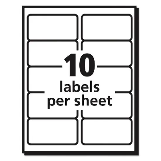 Avery Shipping Labels with TrueBlock Technology Inkjet 2 x 4 White 1000/Box 8463 image {2}