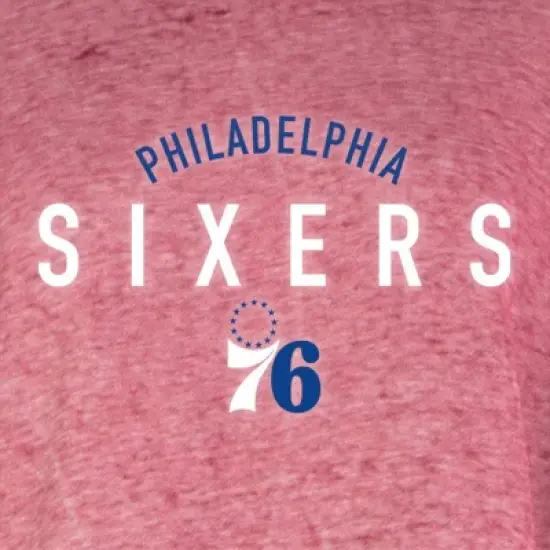 NBA Philadelphia 76ers Women's Burnout Crew Neck Fleece Sweatshirt image {3}