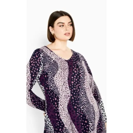 Women's Plus Size Eva Hacci Tunic - plum | ZIM & ZOE image {3}