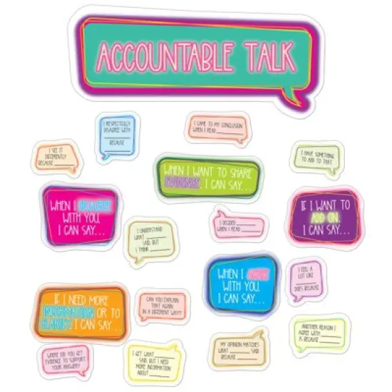 Carson Dellosa Education Accountable Talk Bulletin Board Set image {1}