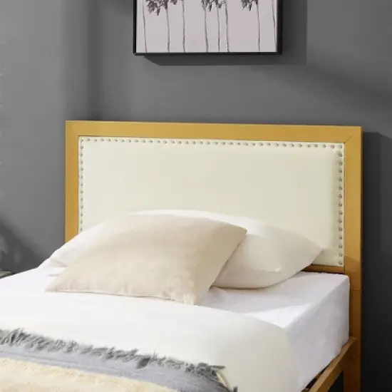 VECELO Upholstered Linen Bed Frame with Headboard and Footboard, Heavy-Duty Platform, Strong Metal Slats, No Box Spring Required, Easy Assembly image {12}