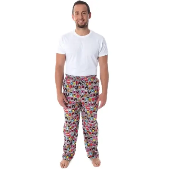 Marvel Men's Vintage Comic Character Faces Adult Sleep Lounge Pajama Pants Hero Faces image {3}