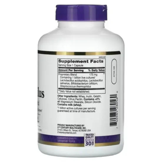 21st Century Acidophilus, Probiotic Blend, 300 Capsules image {1}
