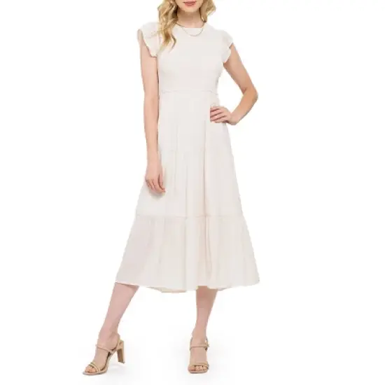 August Sky Women`s Smocked Tiered Dress image {8}