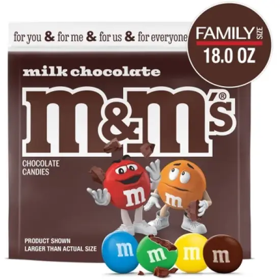 M&M's Family Size Milk Chocolate Candy - 18oz image {9}