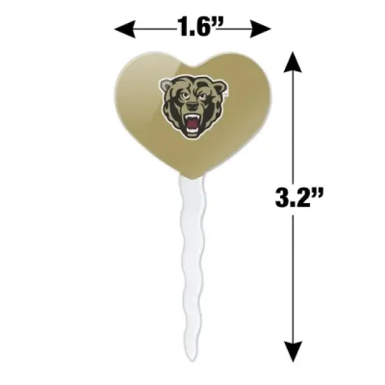 Kutztown Secondary Logo Heart Love Cupcake Picks Toppers Decoration Set of 6 image {5}