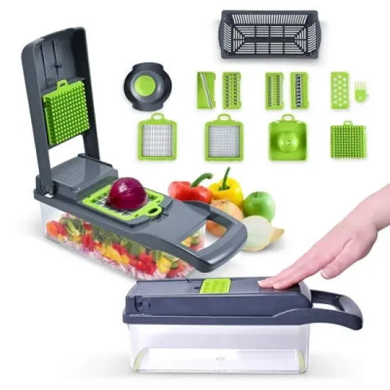 Cheer Collection 10 in 1 Food Slicer and Vegetable Chopper with 8 Blades image {9}