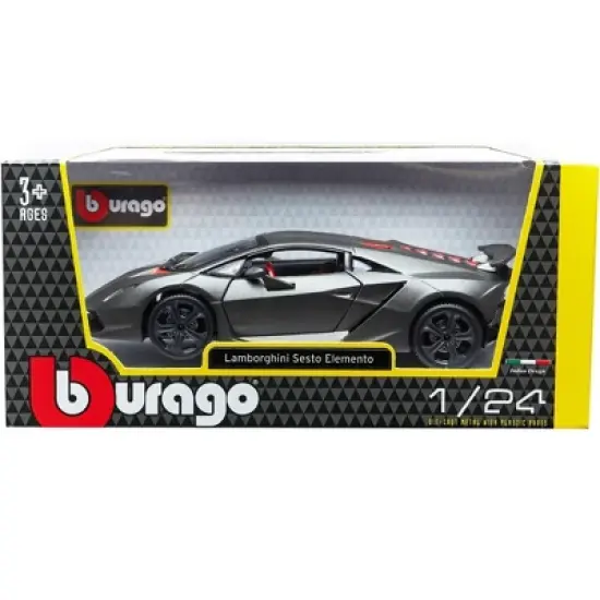 Lamborghini Sesto Elemento Matt Grey 1/24 Diecast Car Model by Bburago image {3}