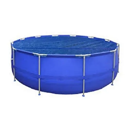 Pool Central 17' Round Floating Solar Cover for Steel Frame Swimming Pools - Blue image {2}