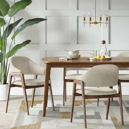 Ingleside Open Back Upholstered Wood Frame Dining Chair - Threshold&trade; image {1}