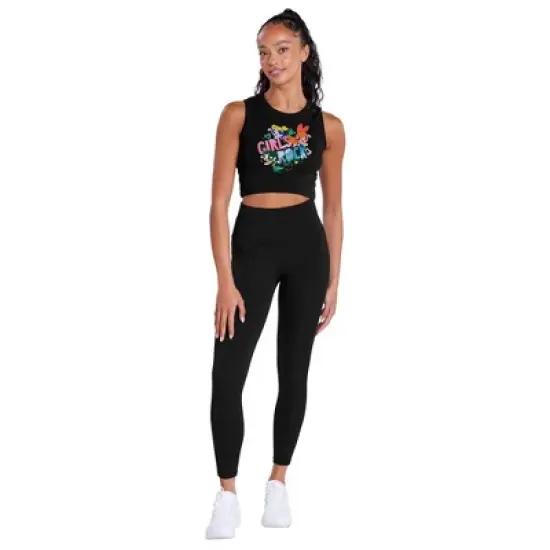 Women's Powerpuff Girls Rock Trio Sleeveless Crop Top Tank image {3}