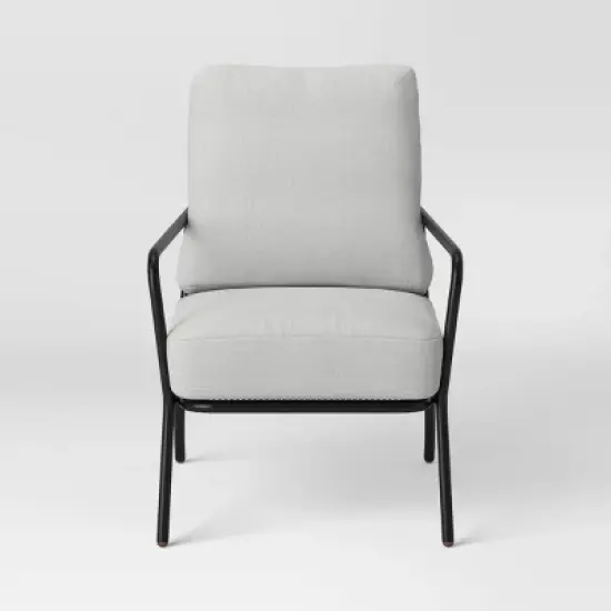 2pc Metal Mesh Outdoor Patio Chairs with Double Cushions, Club Chairs Black - Room Essentials&trade; image {3}