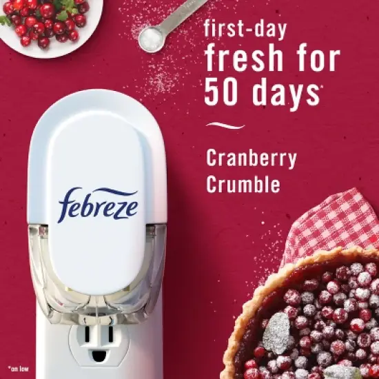 Febreze Plug Dual Air Freshener Refill - Cranberry Crumble - 0.87 fl oz/2ct image {3}