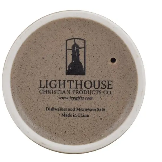 Lighthouse Christian Products Pin Dot Classic White 12 ounce Ceramic Travel Tumbler Mug, Grateful image {4}