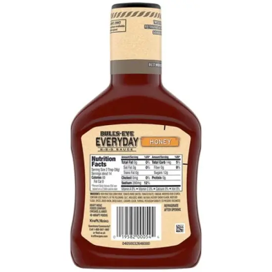 Bulls Eye BBQ Sauce Honey, 17.5 oz image {1}