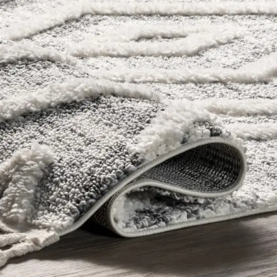 nuLOOM Fleur Geometric High/Low Tassel Area Rug image {3}