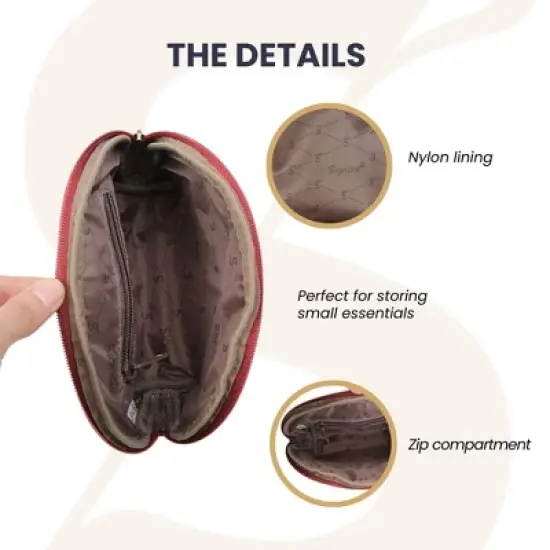 Signare USA Ladybug Red Cosmetic Bag/ Makeup Bag image {3}