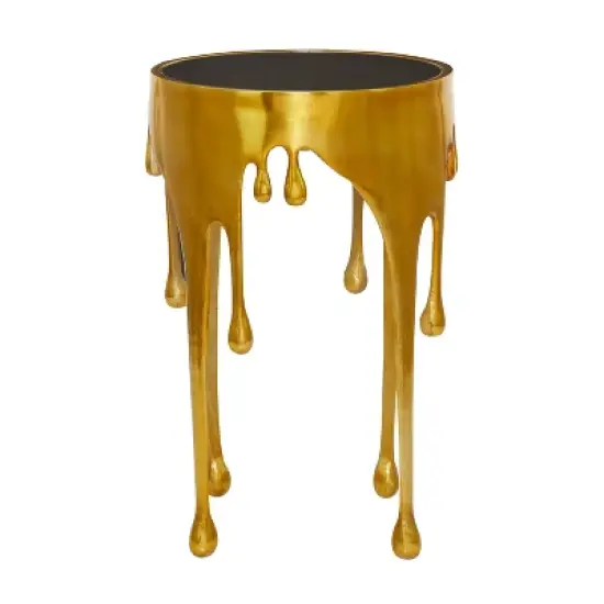 Contemporary Aluminum Melting Accent Table - Olivia & May image {2}