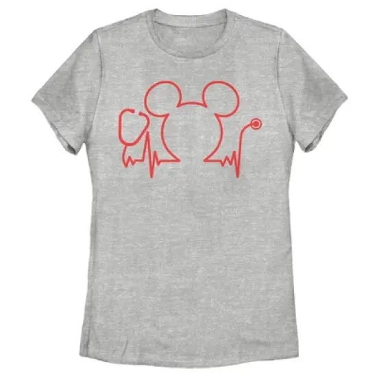 Women's Mickey & Friends Nurse Heartbeat T-Shirt image {3}
