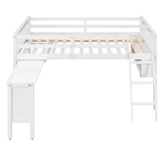 Loft Bed With Removable Desk and Cabinet - ModernLuxe image {4}