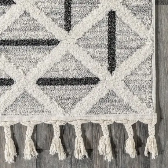 Arvin Olano x RugsUSA - Ventana Crosshatch Textured Area Rug image {4}