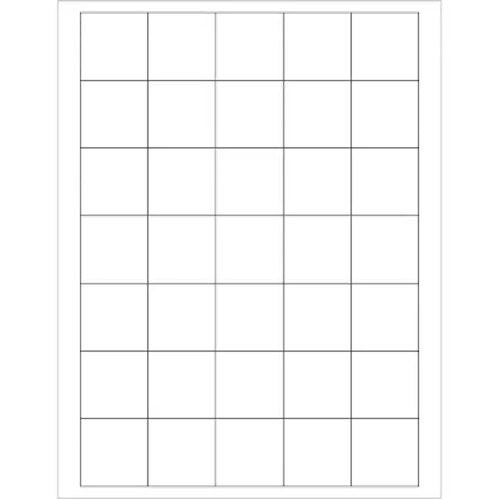 Box Partners Laser Labels Rectangle 1 1/2" x 1 1/2" White 3500/Case LL108 image {1}