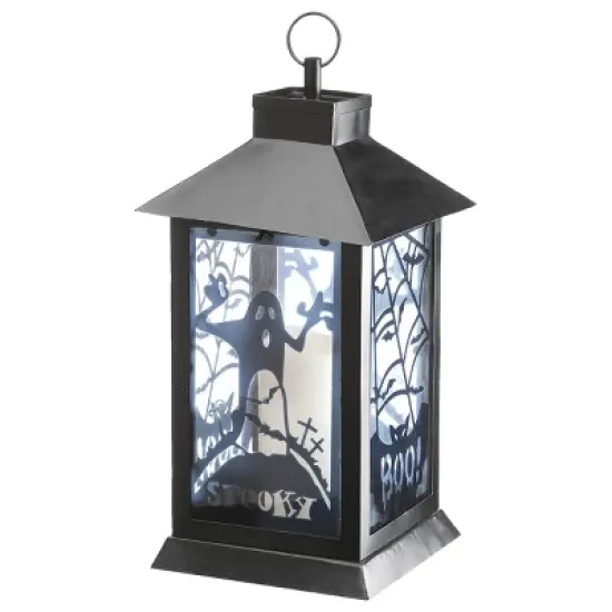 16" Black Halloween Ghost Lantern image {3}
