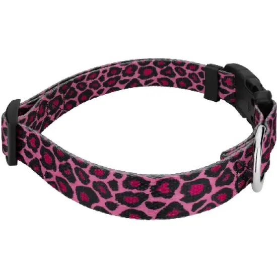 Country Brook Petz Pink Leopard Deluxe Dog Collar - Made In The U.S.A. image {2}