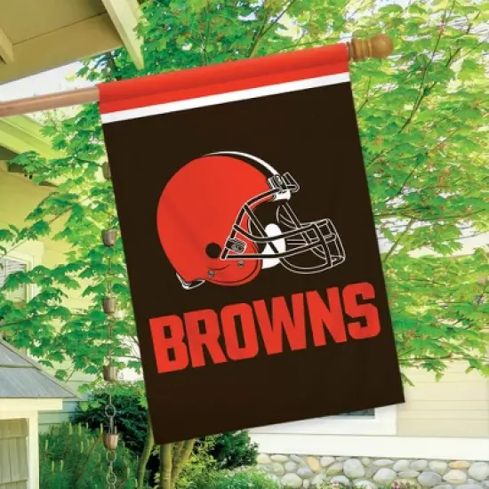 Briarwood Lane Cleveland Browns House Flag NFL Licensed 28" x 40" image {2}