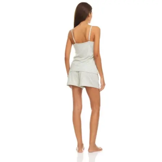 Bearpaw Women's Center Cinch Tank Top and Wide Waist Shorts, 2-Piece Sleepwear Pajama Set image {5}