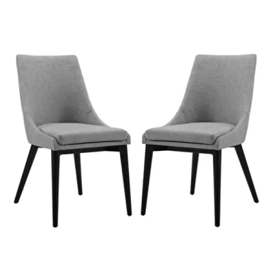 Set of 2 Viscount Dining Side Chair Fabric - Modway image {7}