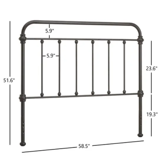 Inspire Q Tilden Vintage Metal Headboards image {2}