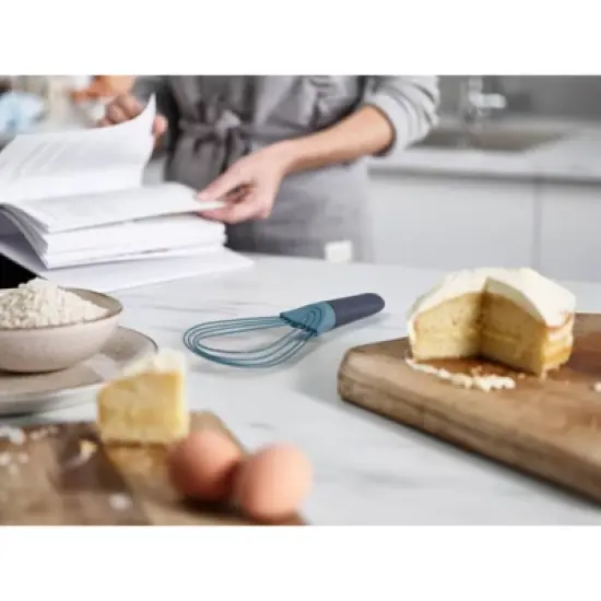 Joseph Joseph Twist Whisk Sky Blue: Silicone Collapsible Kitchen Tool, Dishwasher-Safe, 11.02" Length image {5}