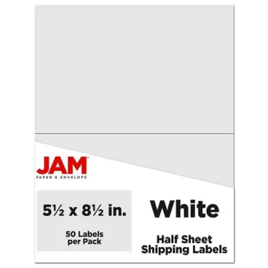 JAM Paper Shipping Labels 5.5" x 8.5" 50ct image {8}