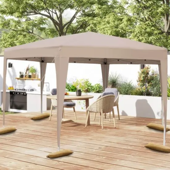 Costway 13 x 11.5 FT Hexagonal Gazebo Shelter with 3 Adjustable Height Carrying Bag image {10}