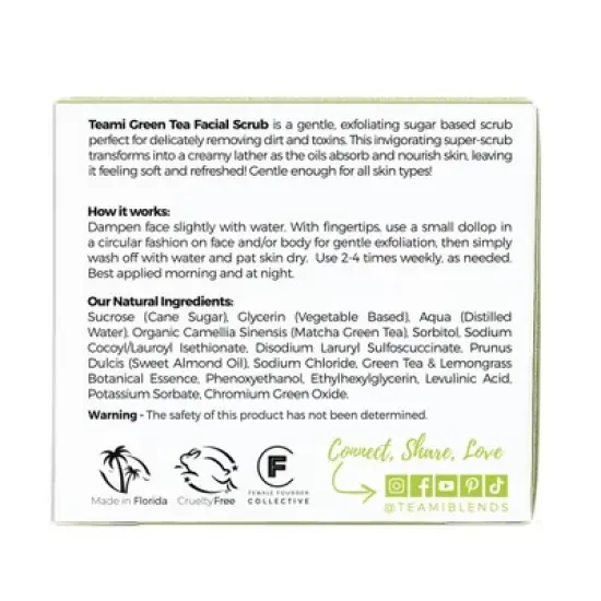 Teami Green Tea Facial Scrub - 2.5oz image {4}