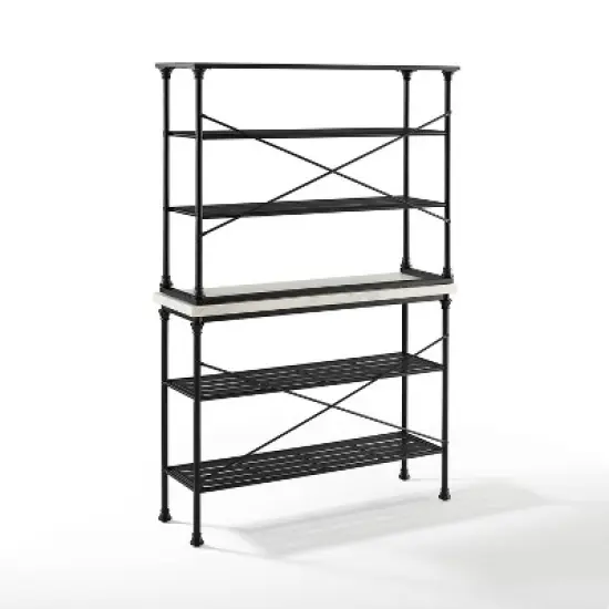 Madeleine Baker's Rack Console and Hutch Matte Black - Crosley image {1}