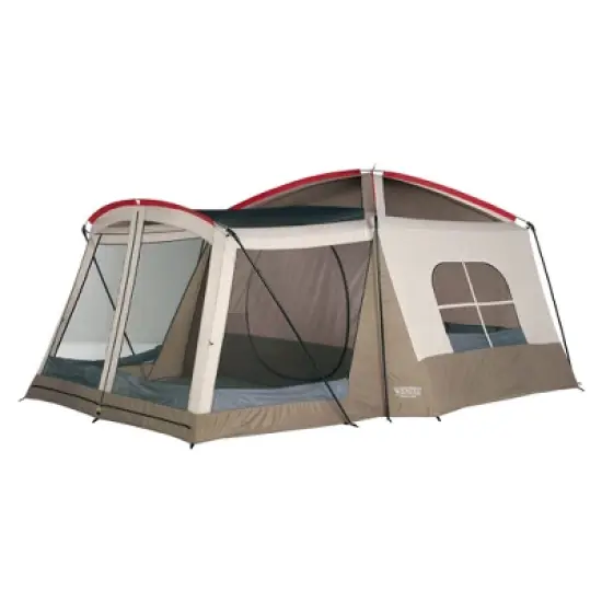 Wenzel Klondike 16 x 11 Large 8 Person Screen Room Outdoor Camping Tent, Brown image {1}