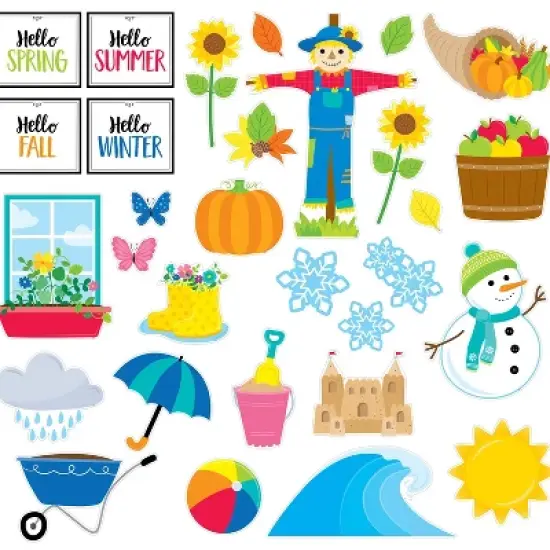 Creative Teaching Press&reg; Year-Round Seasonal Accents Bulletin Board Set image {1}