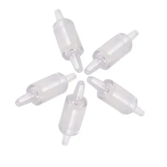 Unique Bargains Non-return Plastic Air Pump Check Valves Clear for Aquarium 5 Pcs image {2}