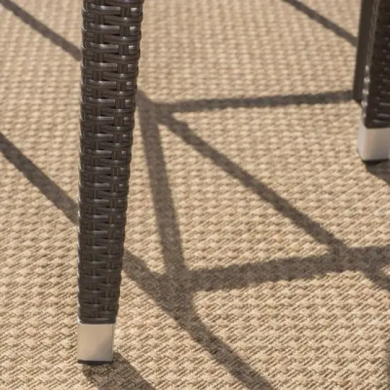 Dominica 5pc Wicker Round Bar Set Multibrown/Light Brown - Christopher Knight Home image {5}