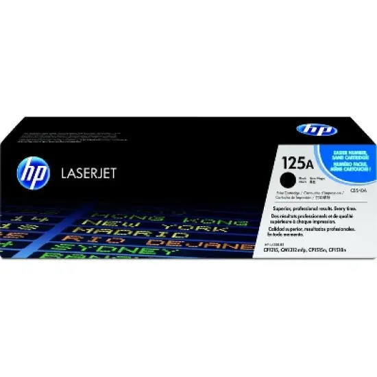 HP 125A Black Original LaserJet Toner Cartridge, ~2,200 pages, CB540A image {7}